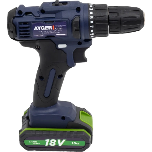 Аккумуляторная дрель-шуруповерт AYGER AP18C фото 8