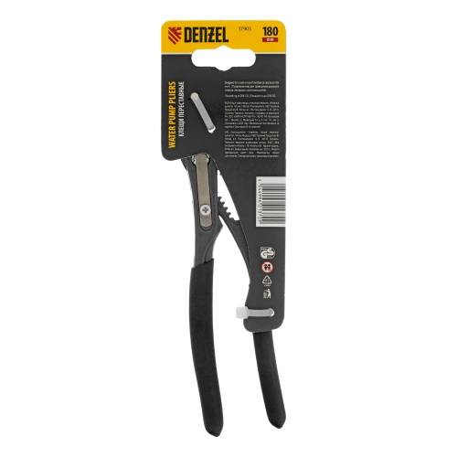 Клещи переставные, кнопочный механизм, обливные рукоятки, 180 мм Denzel фото 9
