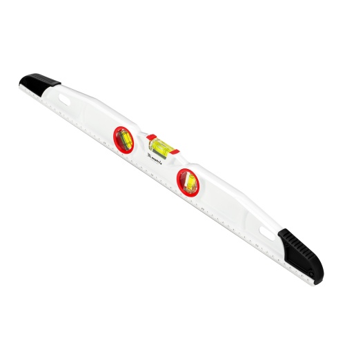 Уровень алюминиевый литой, фрезерованный, 3 глазка, две ударные площадки, 600 мм Matrix фото 3