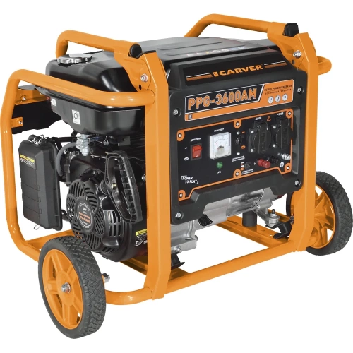Генератор CARVER PPG- 3600АM бензин LT-168F-1, 2,5/2,8 кВт, 220В, бак 15 л, колеса 01.020.00026