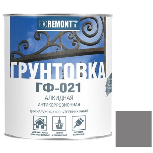 Грунтовка Лакра Proremontt ГФ-021 серая 0,9 кг