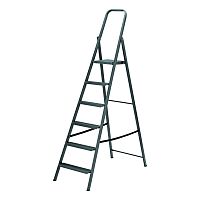 Стремянка 6 ступеней, компактная, стальная Сибртех