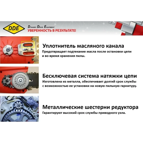 Цепная электрическая пила DDE CSE250 18" 792-803 фото 7 Цепная электрическая пила DDE CSE250 18" 792-803 фото 7