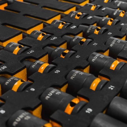 Набор с пневмогайковертом RUNTEC ударными головками и аксессуарами 1/2, 8-32 мм, CrMo в ложементе EVA, 53 предмета RT-ISPE53F фото 10