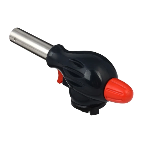 Газовая горелка ЕРМАК с пьезорозжигом, цанг.захват,шир.сопло,пласт.,латунь, ударопр,морозоуст; 17х6,6х5,1см 116-023 фото 6