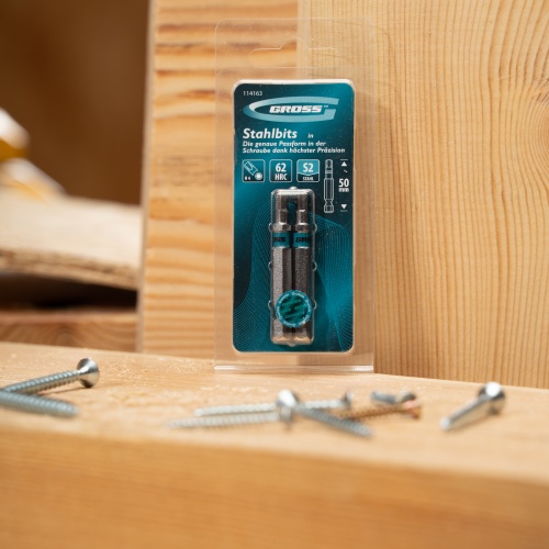 Бита HEX 4х50мм, сталь S2, шестигр., 2 шт. Gross фото 9