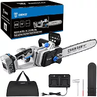 Пила цепная аккумуляторная DEKO DKCHS 40 PRO, 16", 2x20 В, 2x5.0 Ач, в сумке, 2 з/у, 085-2019