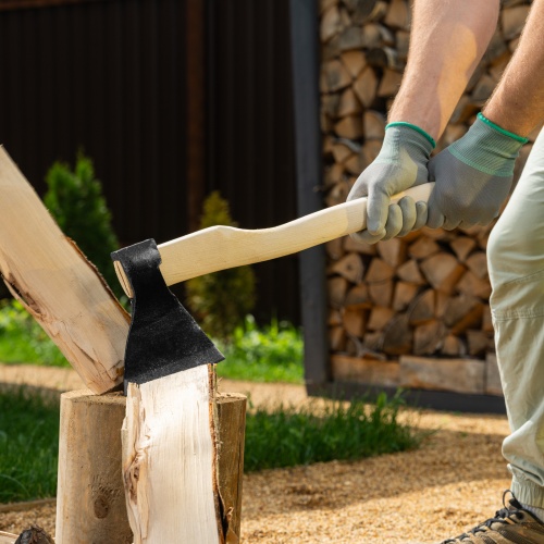 Топор кованный, в сборе, 890/1200 г, деревянное топорище, 500 мм, АО, фото 10