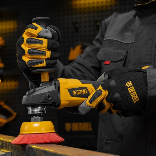 Щетка для УШМ, 100 мм, Чашка, нейлоновая щетина, М14 Denzel фото 7