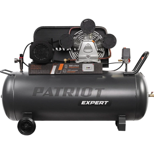Компрессор Patriot KRX 580 L200 D, поршневой, ременной, масляный, 580 л/мин, 200 л, 10 бар, 3 кВт, 400 В 545302335 Компрессор Patriot KRX 580 L200 D, поршневой, ременной, масляный, 580 л/мин, 200 л, 10 бар, 3 кВт, 400 В 545302335