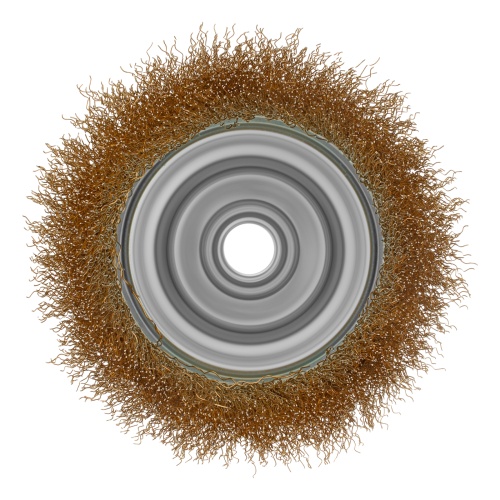 Щетка для УШМ, 100 мм, М14, "чашка", латунированная витая проволока Matrix фото 4