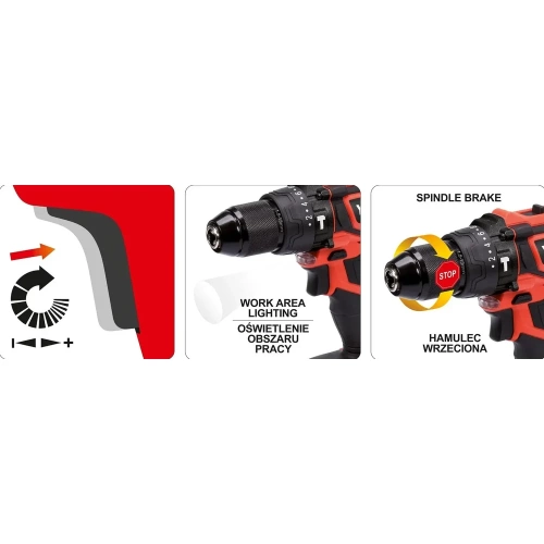 Бесщеточная ударная дрель-шуруповерт YATO 18 В YT-82796 фото 3