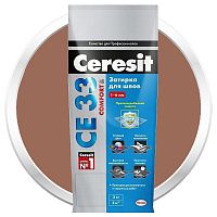 Затирка цементная для узких швов Ceresit СЕ33 Comfort Какао 2 кг