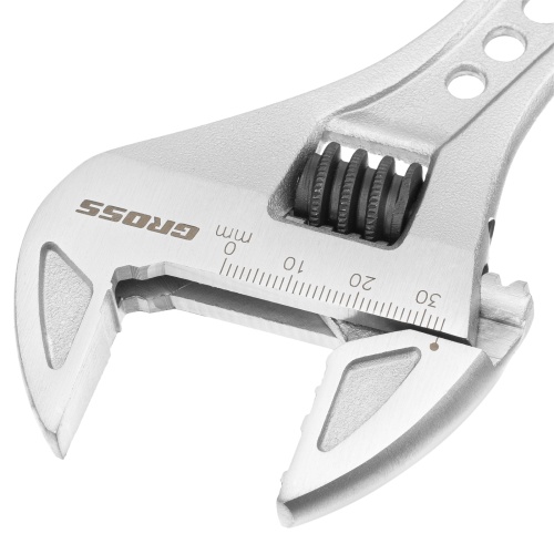 Ключ разводной, 250 мм, CrV, двухкомпонентная ручка Gross фото 4