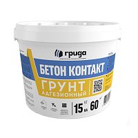 Грунт адгезионный Грида Бетон-Контакт всесезонный красный 15 кг