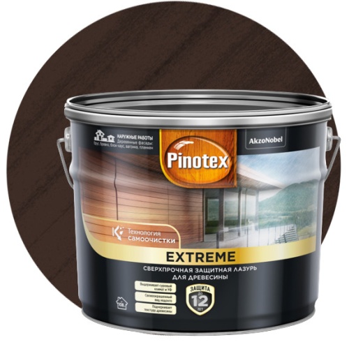 Пропитка для древесины Pinotex Extreme 5351729 палисандр 9 л Пропитка для древесины Pinotex Extreme 5351729 палисандр 9 л