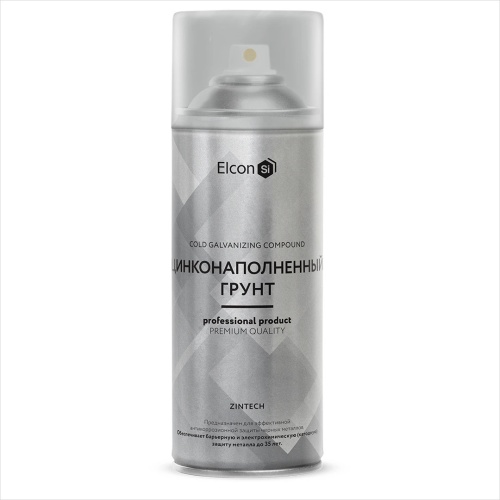 Грунт-эмаль аэрозоль цинконаполненная Elcon Zintech 520 мл