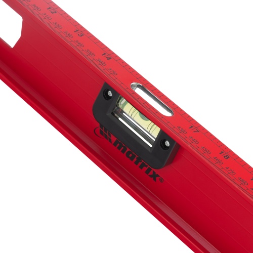 Уровень алюминиевый "Рельс", 800 мм, 3 глазка, усиленный Matrix фото 4