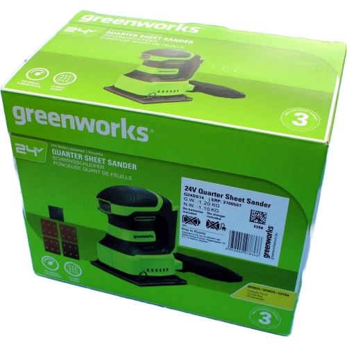 Аккумуляторная плоскошлифовальная машина GreenWorks G24SS14 3100507 фото 5 Аккумуляторная плоскошлифовальная машина GreenWorks G24SS14 3100507 фото 5