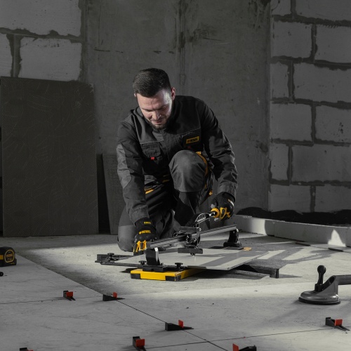 Плиткорез рельсовый 800х16мм, каретка на подш., стальная станина, усил. рукоятка-пенал Denzel фото 12