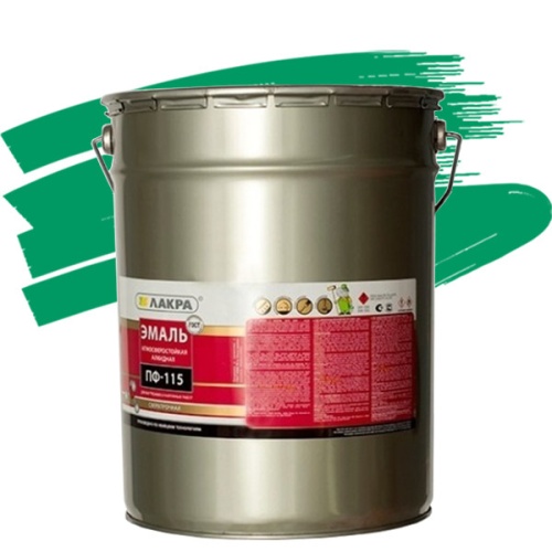 Эмаль Лакра ПФ-115 ярко-зеленая 20 кг
