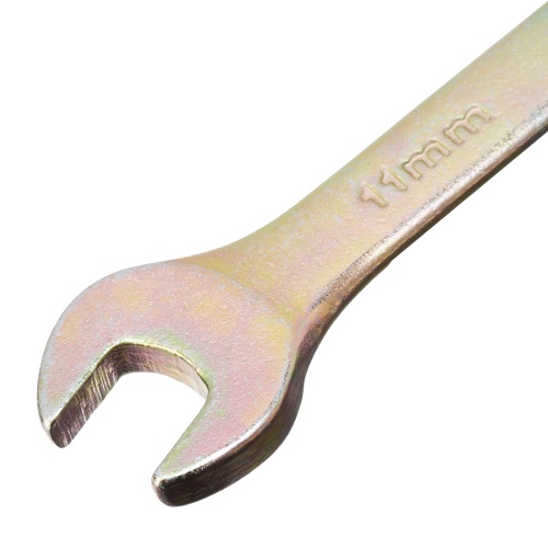 Ключ комбинированный, 11 мм, желтый цинк Сибртех фото 3