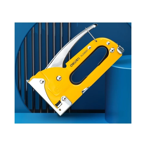 Cтроительный мебельный металлический степлер DELI DL238001 D-скобы, тип 53А, 4-8мм 98415 фото 9