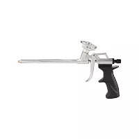 Пистолет для монтажной пены Workpro (ствол и игла-нерж.сталь, корп. никель+4 пластик. удлинителя) , WP329048
