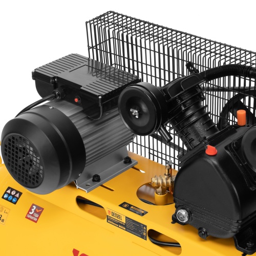 Компрессор воздушный BCV2200/100, ременный привод, 2.2 кВт, 100 литров, 370 л/мин Denzel фото 14