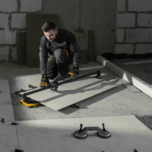 Плиткорез рельсовый 1200х16мм, каретка на подш., стальная станина, усил. рукоятка-пенал Denzel фото 12