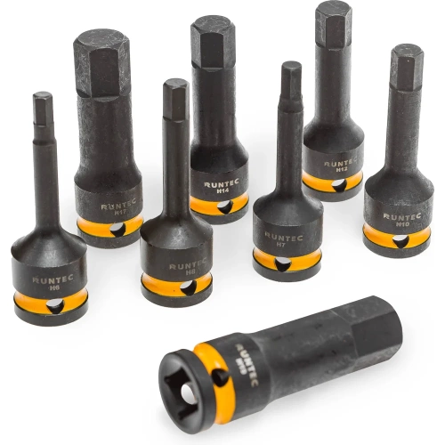 Набор с пневмогайковертом RUNTEC ударными головками и аксессуарами 1/2, 8-32 мм, CrMo в ложементе EVA, 53 предмета RT-ISPE53F фото 3