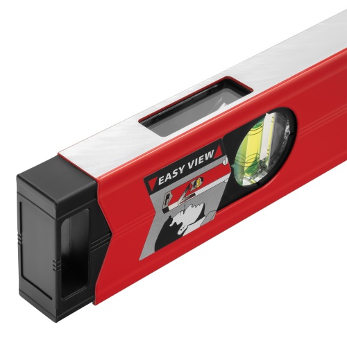 Уровень алюминиевый магнитный, 1200 мм, фрезерованный, 3 глазка (1 зеркальный) усиленный Matrix фото 5