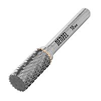 Борфреза по металлу твердосплавная, цилиндрическая, тип-А, 10 мм Denzel