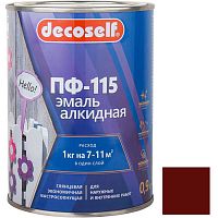 Эмаль Pufas Decoself ПФ-115 красная 0,9 кг
