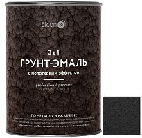 Грунт-эмаль Elcon Smith 3 в 1 с молотковым эффектом чёрная 0,8 кг