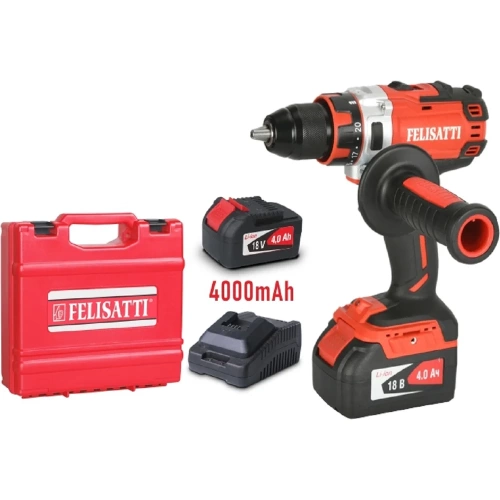 Аккумуляторная дрель-шуруповерт Felisatti ДА-13/18BK бесщеточная (кейс, 1 аккум. 4Ач, ЗУ), 151.5.1.00 фото 4 Аккумуляторная дрель-шуруповерт Felisatti ДА-13/18BK бесщеточная (кейс, 1 аккум. 4Ач, ЗУ), 151.5.1.00 фото 4