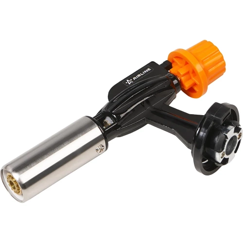 Горелка газовая Airline на цанговый баллон, пьeзоподжиг, сопло D22x55мм, с керамикой, металл ADGT005 фото 3