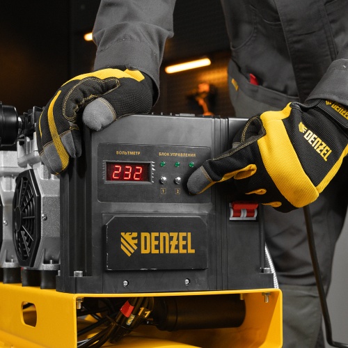 Компрессор безмасляный, малошумный  DLS 2250/100, 2250 Вт, 3x750, 100 л, 410 л/мин блок управления/ Denzel фото 46