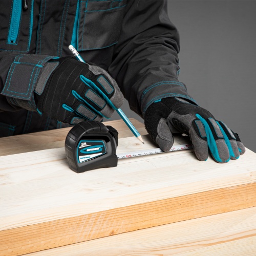 Рулетка "Doppelhaken",5 м x 19 мм,двухсторонний зацеп,Нейлон,двусторонняя шкала,автоматическая фиксация Gross фото 8