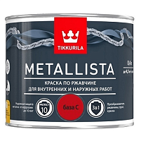 Краска по ржавчине Tikkurila Metallista база C 0,4 л
