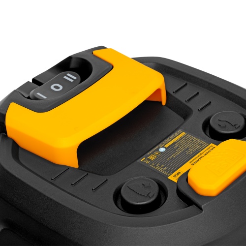 Пылесос строительный RVC20, 1400 Вт, бак 20 л, шланг 3 м, розетка с автосинхр. Denzel фото 3