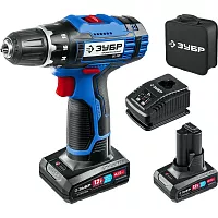 Дрель-шуруповерт ЗУБР Профессионал 12 В, 2 АКБ, в сумке DL-121-42