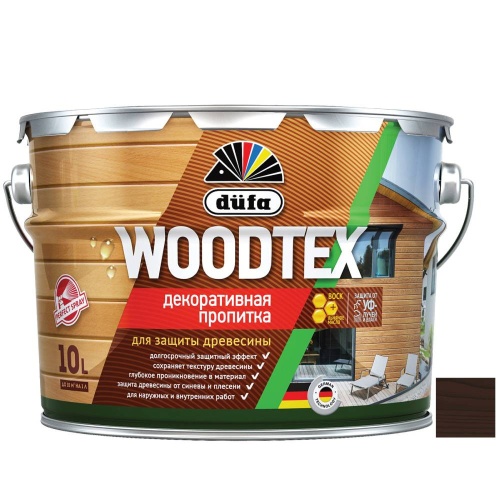 Пропитка декоративная для защиты древесины Dufa Woodtex Венге 9 л