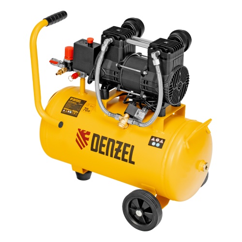 Компрессор безмасл. малошумный DLP-950/24, 950Вт,24 л, 2850 об/мин, 170 л/мин Denzel фото 4