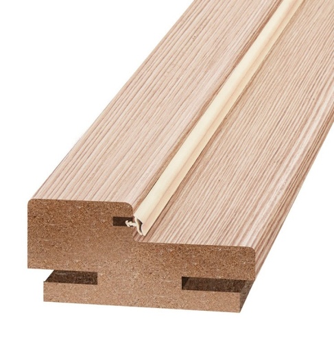 Брус дверной телескопический коробочный экошпон Olovi Дуб беленый с уплотнителем без фурнитуры без притвора 2050х70х28 мм