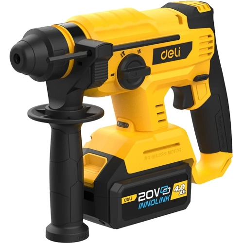 Перфоратор аккумуляторный DELI DC300 (2 АКБ+ЗУ, 20Вх4Ач, SDS PLUS, 2Дж, 4500уд/мин, сумка) 162765