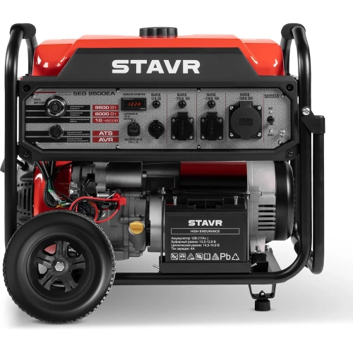 Генератор бензиновый Ставр 8500/8000 Вт, 230В, 50Гц, эл.стартер + ручной, ATS-автозапуск (зима/лето), STAVR SEG 8500EA 9040200036 фото 3 Генератор бензиновый Ставр 8500/8000 Вт, 230В, 50Гц, эл.стартер + ручной, ATS-автозапуск (зима/лето), STAVR SEG 8500EA 9040200036 фото 3
