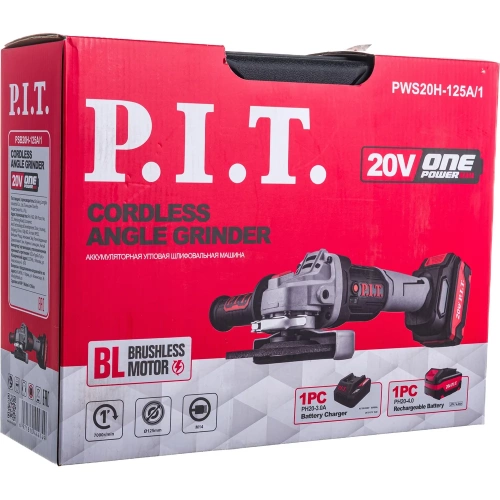 Аккумуляторная бесщеточная шлифмашина P.I.T. PWS20H-125A/1 фото 11