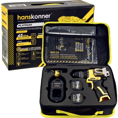 Аккумуляторный шуруповерт Hanskonner HCD1645BLC фото 9