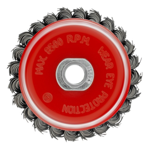 Щетка для УШМ, 100 мм, М14, "чашка", крученая проволока 0.8 мм Matrix фото 3